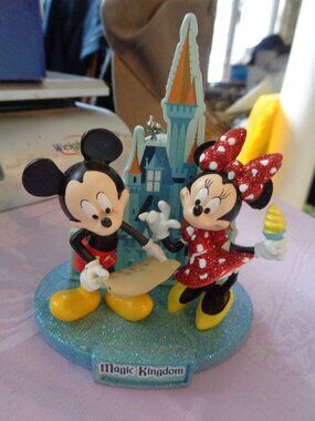Disney Christmas Ornament Magic Kingdom Mickey Minnie Mouse Cinderella Castle D